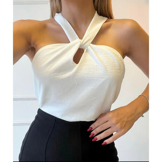 EleganceWrap: Blusa Gola Transpassada